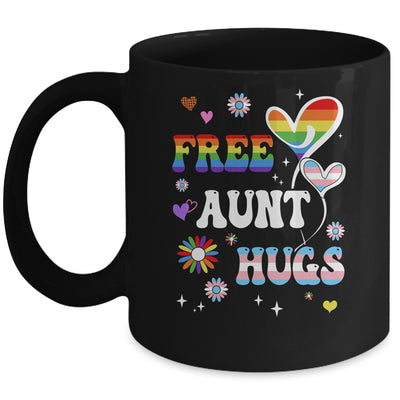 Free Aunt Hugs LGBT Gay Pride Transgender Rainbow Flag Mug | teecentury