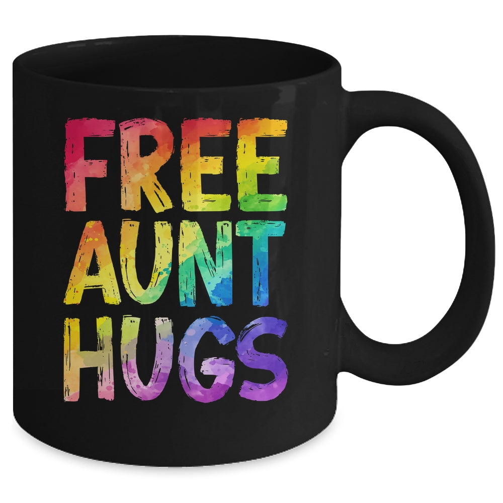Free Aunt Hugs LGBT Pride LGBTQ Lesbian Gay Rainbow Mug | teecentury