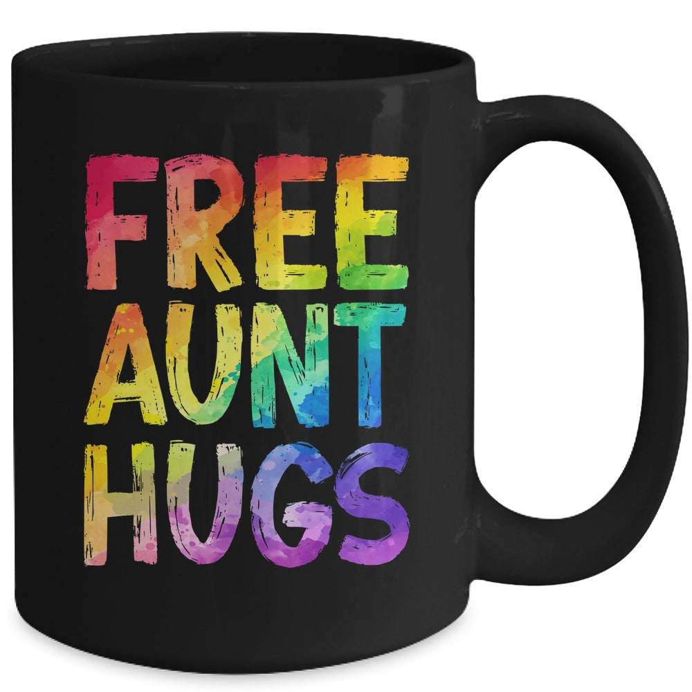 Free Aunt Hugs LGBT Pride LGBTQ Lesbian Gay Rainbow Mug | teecentury