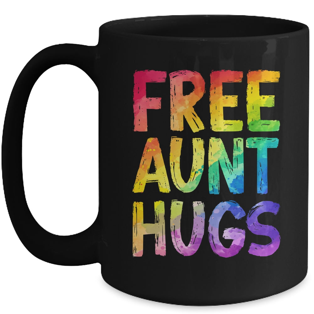 Free Aunt Hugs LGBT Pride LGBTQ Lesbian Gay Rainbow Mug | teecentury