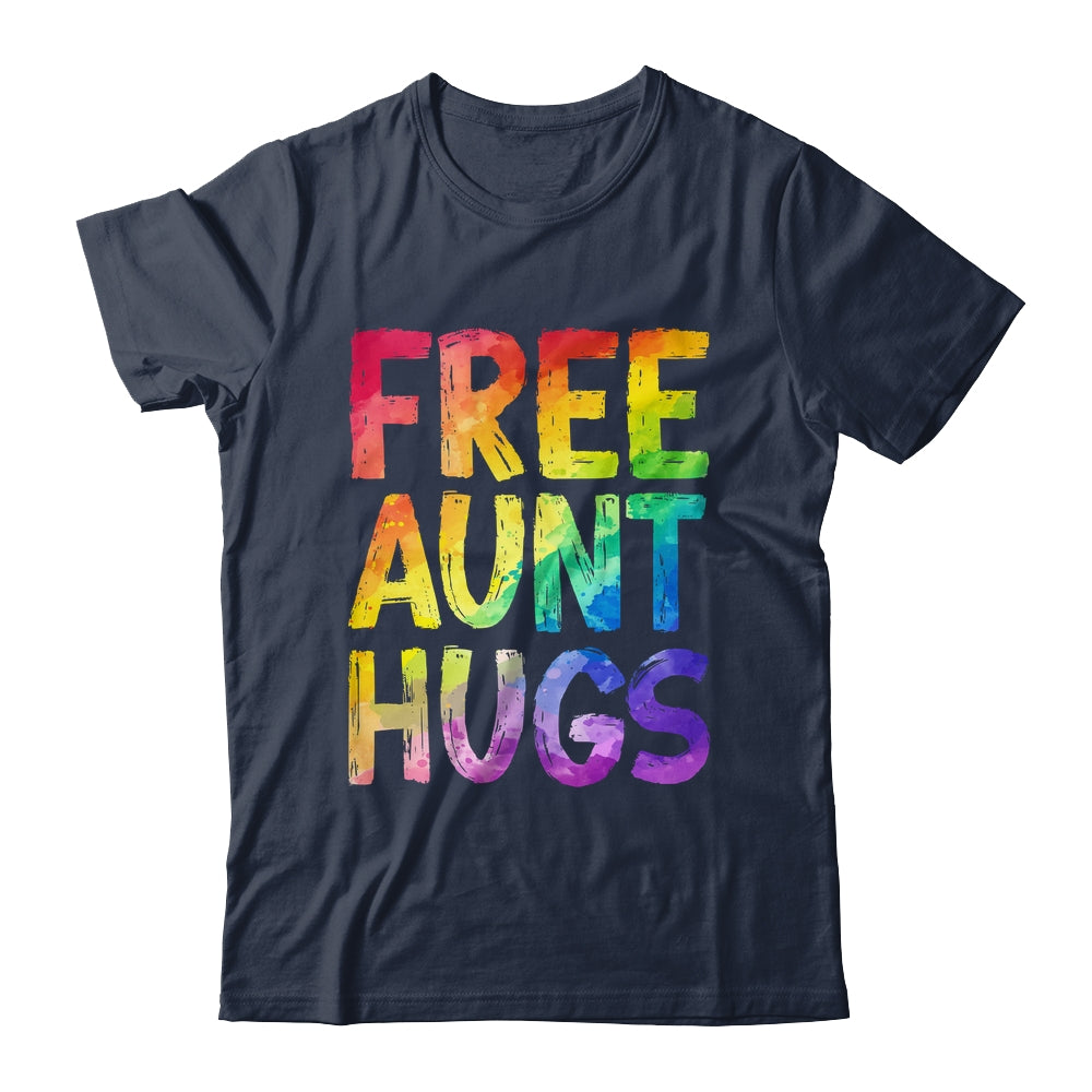 Free Aunt Hugs LGBT Pride LGBTQ Lesbian Gay Rainbow Shirt & Tank Top | teecentury