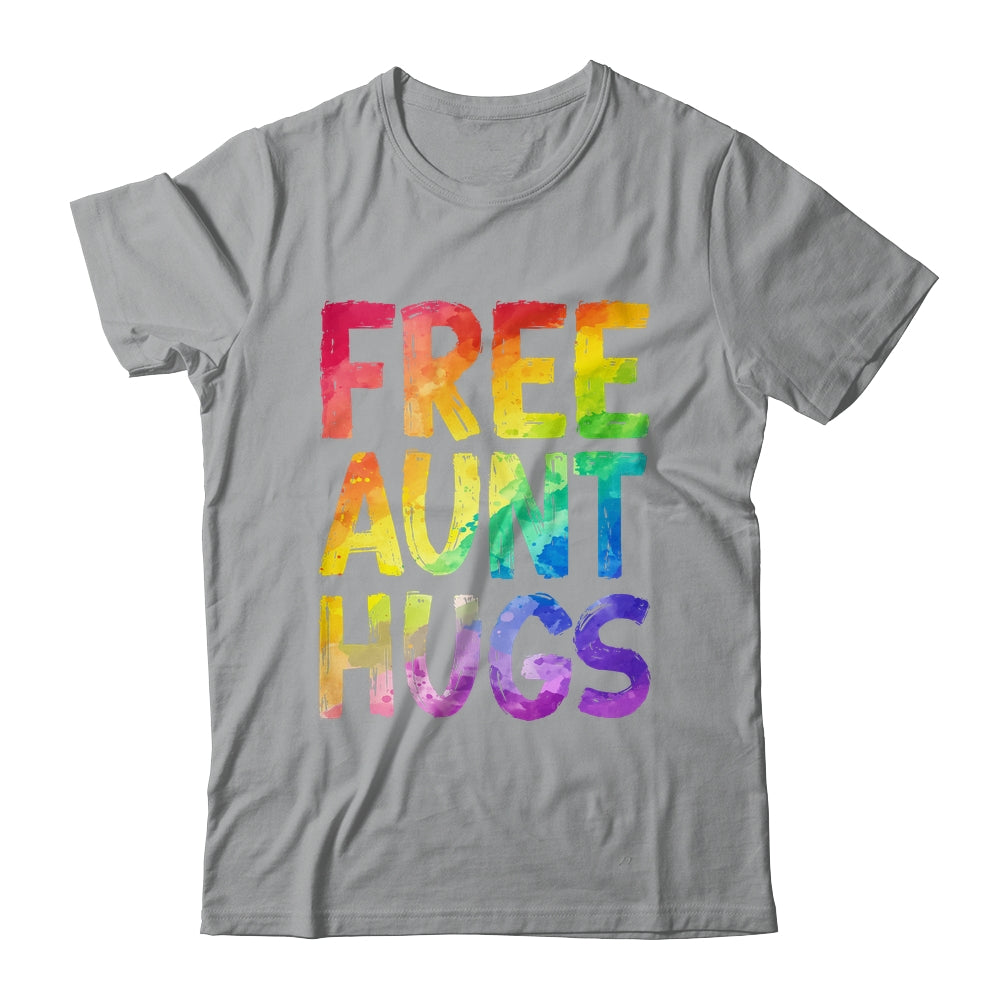 Free Aunt Hugs LGBT Pride LGBTQ Lesbian Gay Rainbow Shirt & Tank Top | teecentury