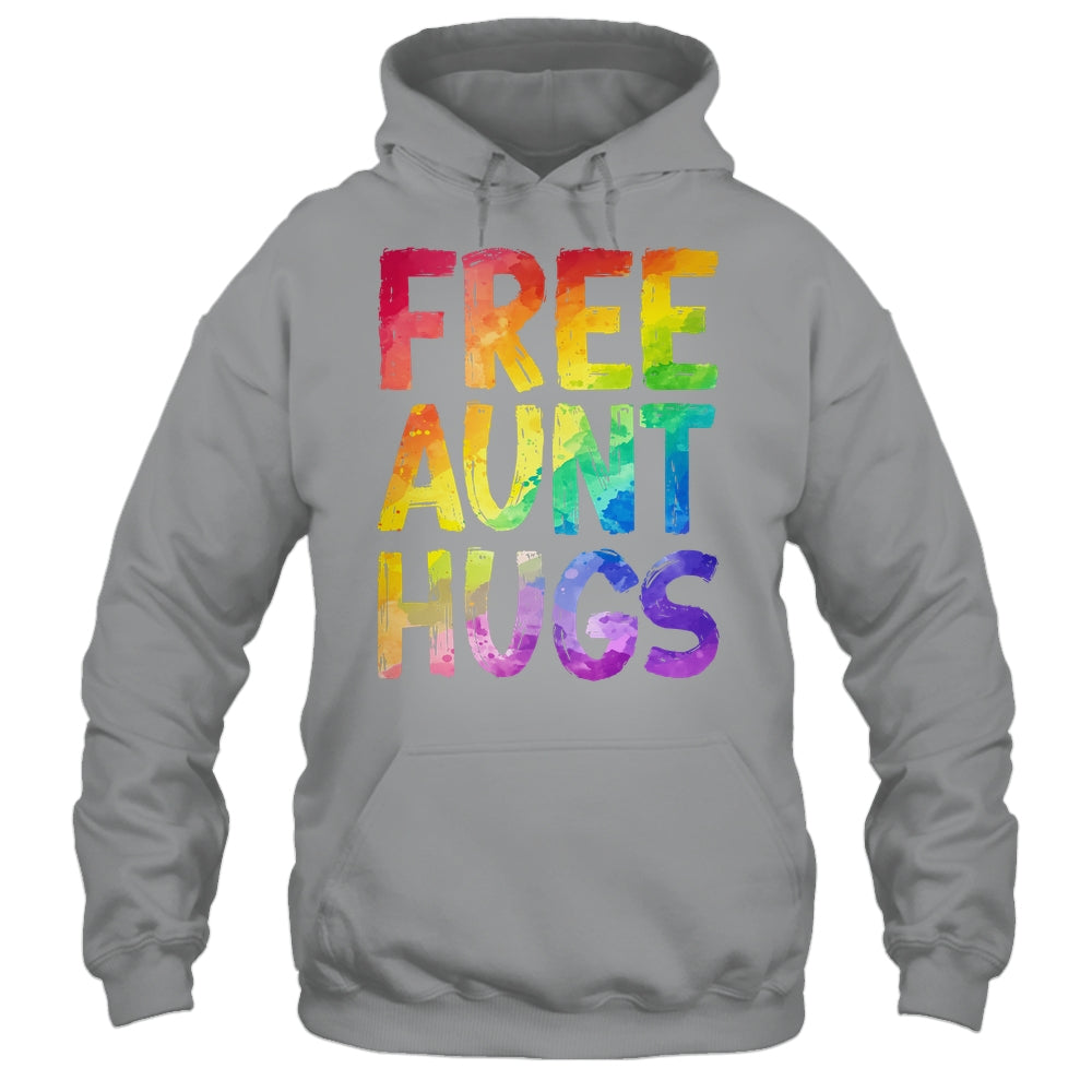 Free Aunt Hugs LGBT Pride LGBTQ Lesbian Gay Rainbow Shirt & Tank Top | teecentury
