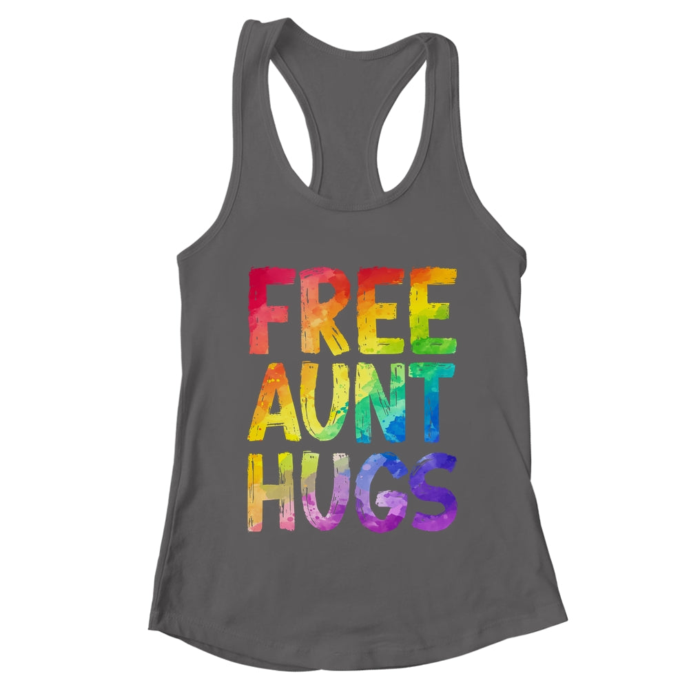 Free Aunt Hugs LGBT Pride LGBTQ Lesbian Gay Rainbow Shirt & Tank Top | teecentury