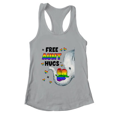 Free Aunt Hugs Rainbow Elephant LGBT Pride Month Shirt & Tank Top | teecentury