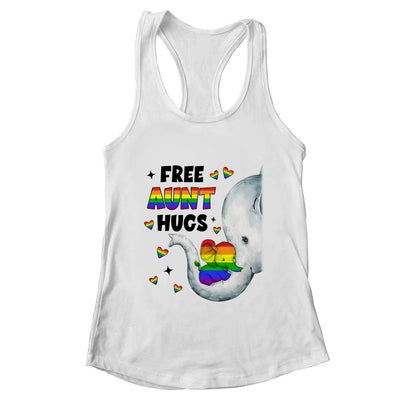 Free Aunt Hugs Rainbow Elephant LGBT Pride Month Shirt & Tank Top | teecentury