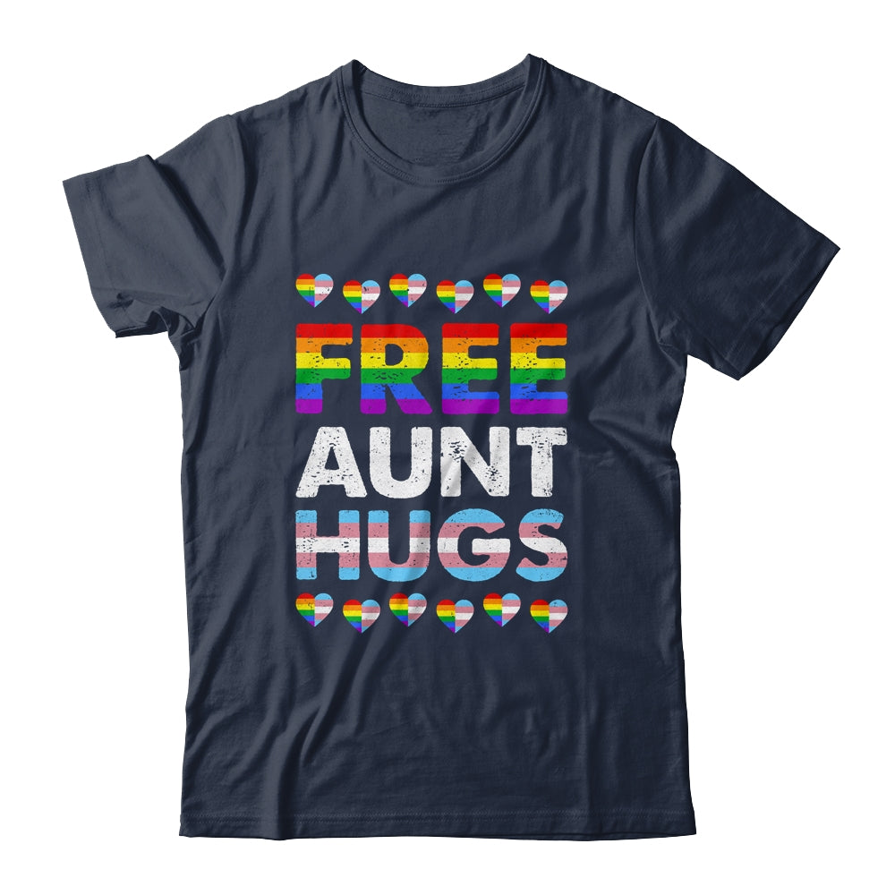Free Aunt Hugs Rainbow LGBTQ Gay Pride Month Proud Ally Shirt & Tank Top | teecentury