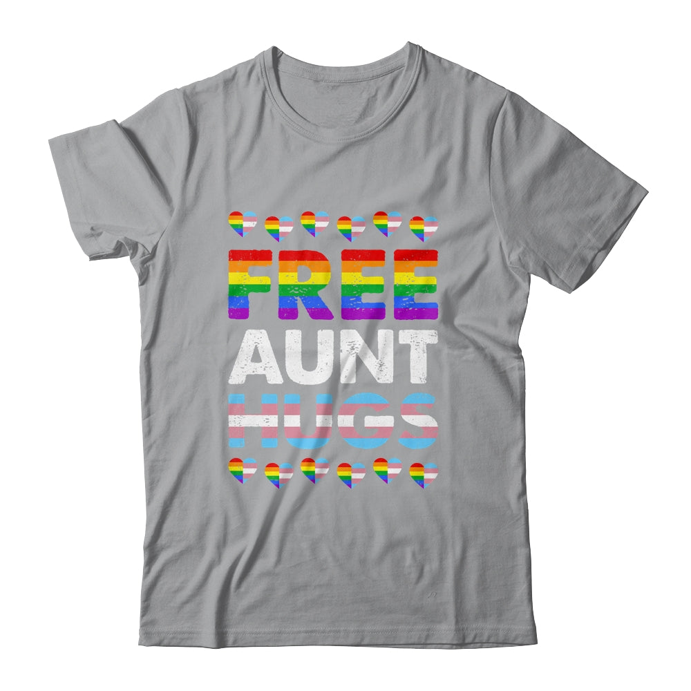 Free Aunt Hugs Rainbow LGBTQ Gay Pride Month Proud Ally Shirt & Tank Top | teecentury