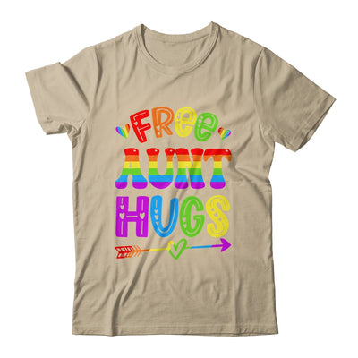 Free Aunt Hugs Rainbow LGBT Lesbian Gay Pride Trans Retro Shirt & Tank Top | teecentury