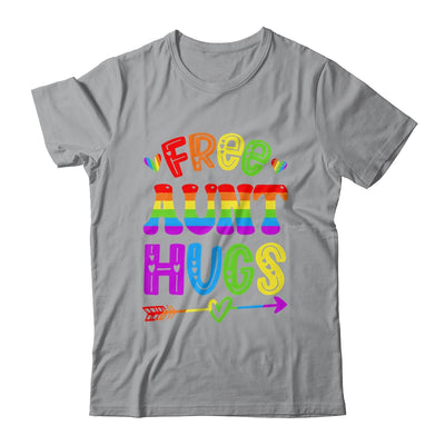 Free Aunt Hugs Rainbow LGBT Lesbian Gay Pride Trans Retro Shirt & Tank Top | teecentury
