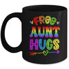 Free Aunt Hugs Rainbow LGBT Lesbian Gay Pride Trans Retro Mug | teecentury