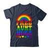 Free Aunt Hugs Rainbow LGBT Lesbian Gay Trans Pride Groovy Shirt & Tank Top | teecentury