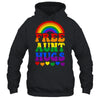 Free Aunt Hugs Rainbow LGBT Lesbian Gay Trans Pride Groovy Shirt & Tank Top | teecentury