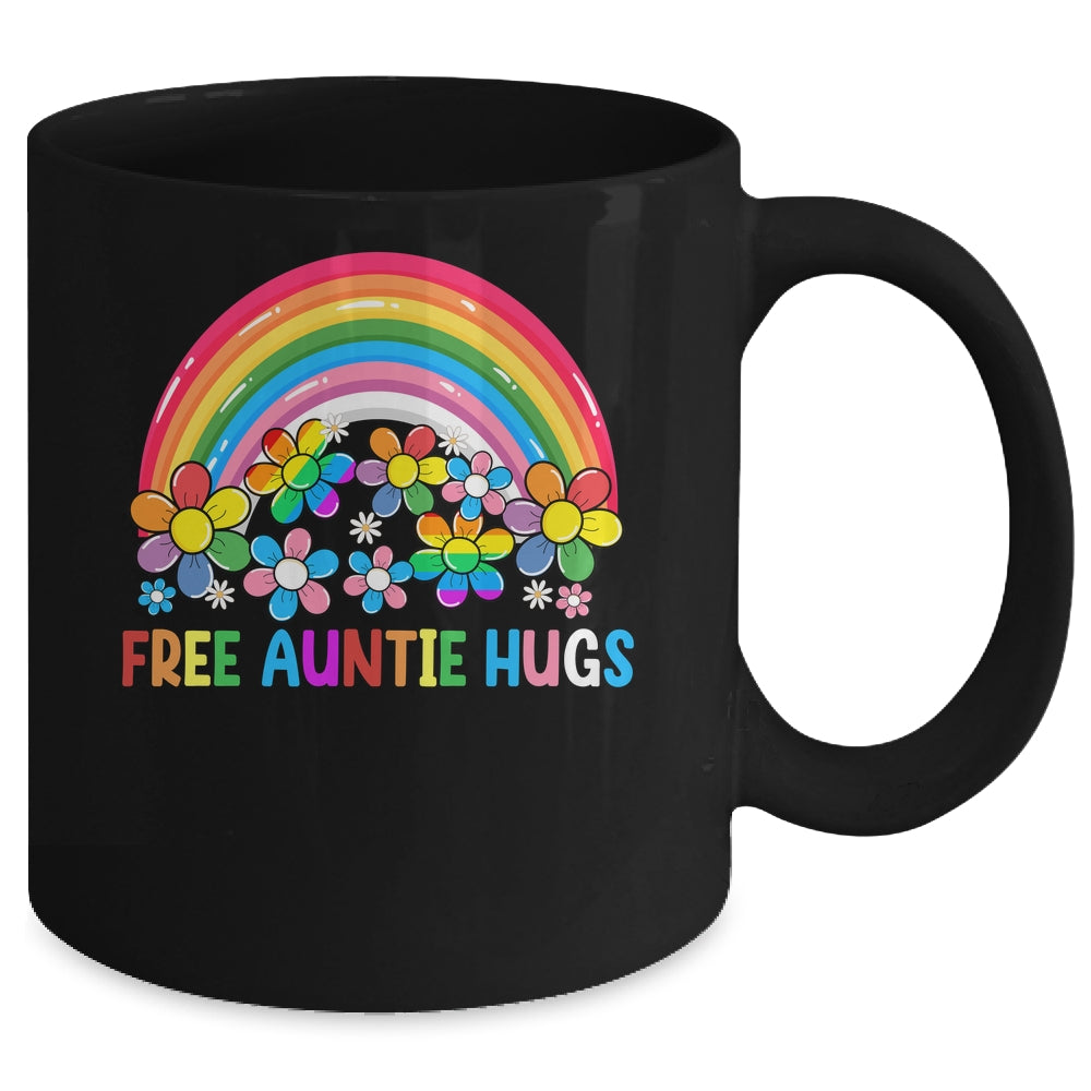 Free Auntie Hugs LGBT Gay Lesbian Transgender Pride Rainbow Mug | teecentury