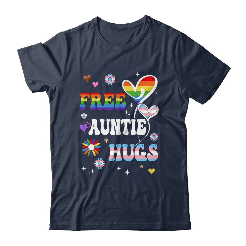 Free Auntie Hugs LGBT Gay Pride Transgender Rainbow Flag Shirt & Tank Top | teecentury