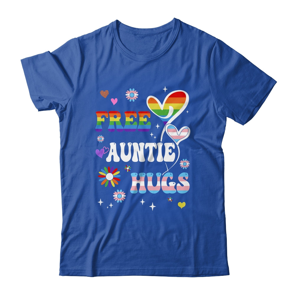 Free Auntie Hugs LGBT Gay Pride Transgender Rainbow Flag Shirt & Tank Top | teecentury
