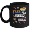 Free Auntie Hugs LGBT Gay Pride Transgender Rainbow Flag Mug | teecentury