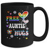 Free Auntie Hugs LGBT Gay Pride Transgender Rainbow Flag Mug | teecentury