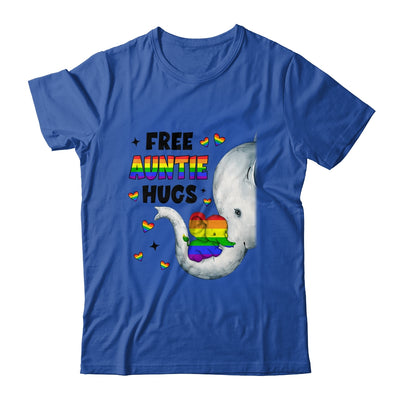 Free Auntie Hugs Rainbow Elephant LGBT Pride Month Shirt & Tank Top | teecentury