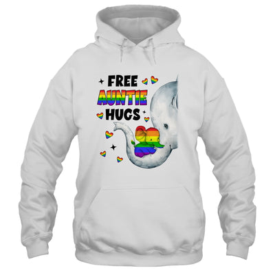 Free Auntie Hugs Rainbow Elephant LGBT Pride Month Shirt & Tank Top | teecentury