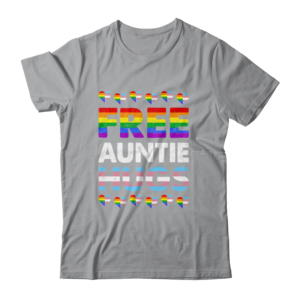 Free Auntie Hugs Rainbow LGBTQ Gay Pride Month Proud Ally Shirt & Tank Top | teecentury
