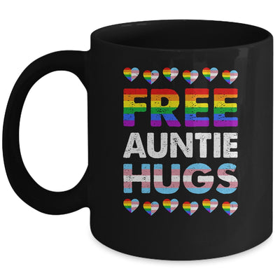 Free Auntie Hugs Rainbow LGBTQ Gay Pride Month Proud Ally Mug | teecentury