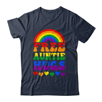 Free Auntie Hugs Rainbow LGBT Lesbian Gay Trans Pride Groovy Shirt & Tank Top | teecentury