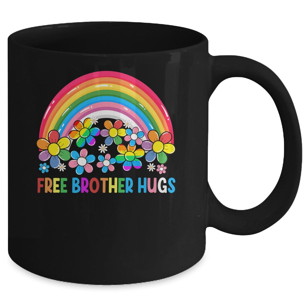 Free Brother Hugs LGBT Gay Lesbian Transgender Pride Rainbow Mug | teecentury