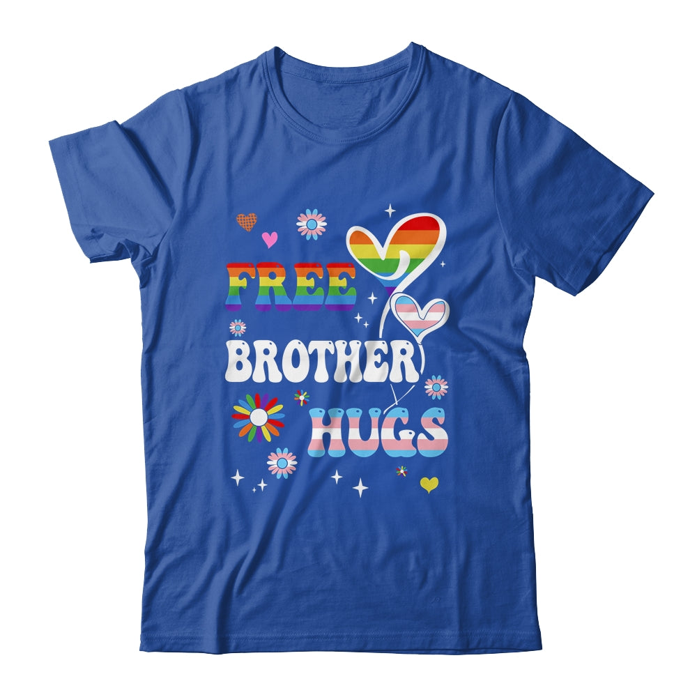 Free Brother Hugs LGBT Gay Pride Transgender Rainbow Flag Shirt & Hoodie | teecentury