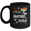 Free Brother Hugs LGBT Gay Pride Transgender Rainbow Flag Mug | teecentury