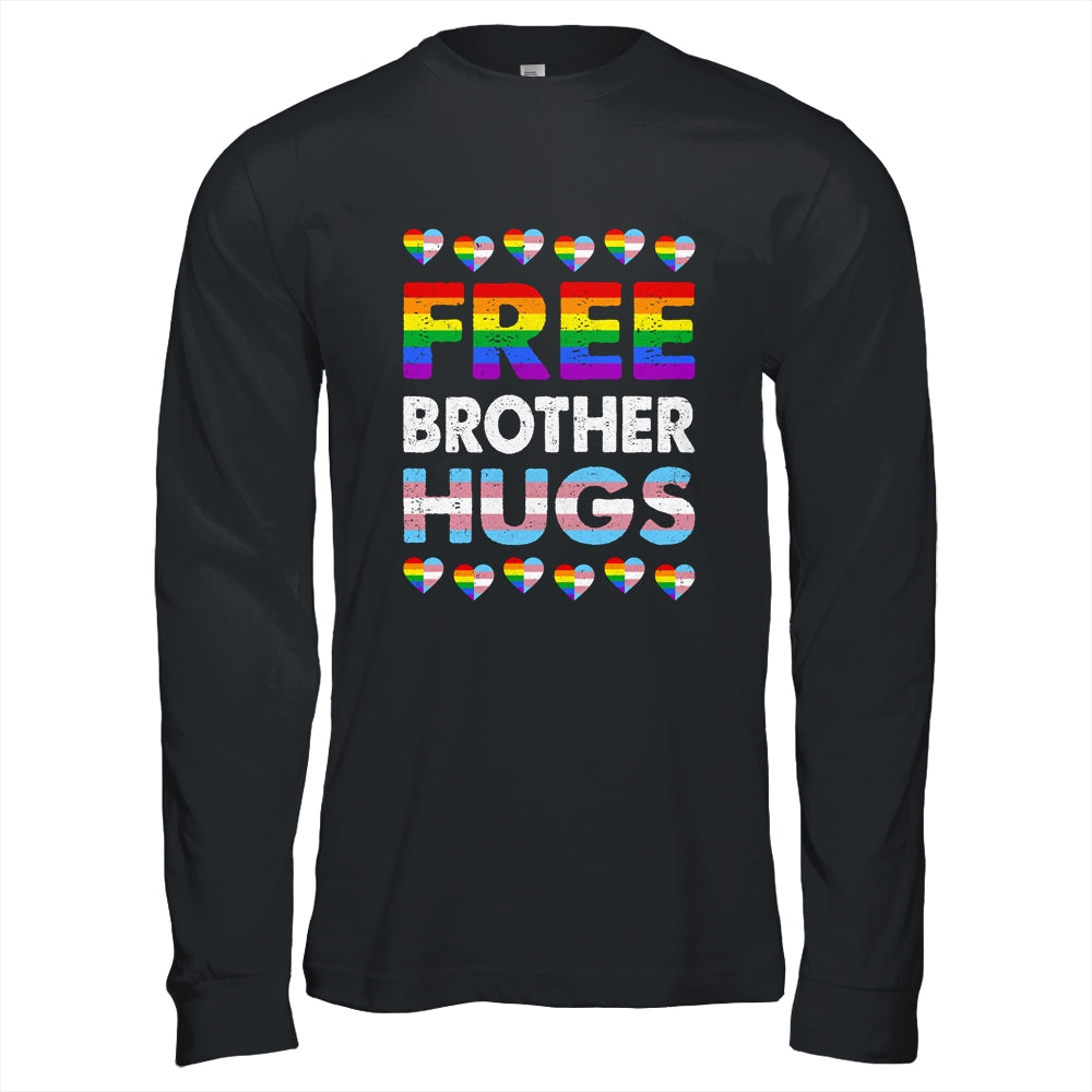 Free Brother Hugs Rainbow LGBTQ Gay Pride Month Proud Ally Shirt & Hoodie | teecentury