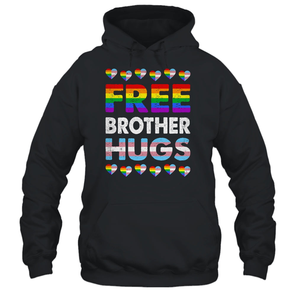 Free Brother Hugs Rainbow LGBTQ Gay Pride Month Proud Ally Shirt & Hoodie | teecentury