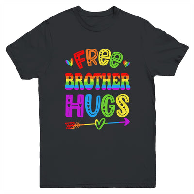 Free Brother Hugs Rainbow LGBT Lesbian Gay Pride Trans Retro Youth Shirt | teecentury