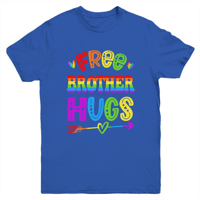 Free Brother Hugs Rainbow LGBT Lesbian Gay Pride Trans Retro Youth Shirt | teecentury