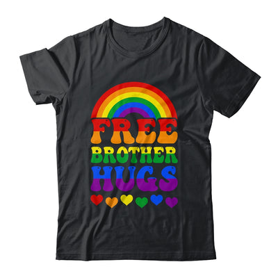 Free Brother Hugs Rainbow LGBT Lesbian Gay Trans Groovy Shirt & Hoodie | teecentury