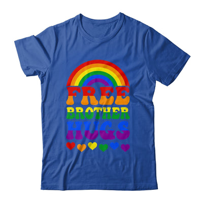 Free Brother Hugs Rainbow LGBT Lesbian Gay Trans Groovy Shirt & Hoodie | teecentury