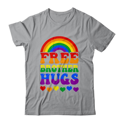 Free Brother Hugs Rainbow LGBT Lesbian Gay Trans Groovy Shirt & Hoodie | teecentury