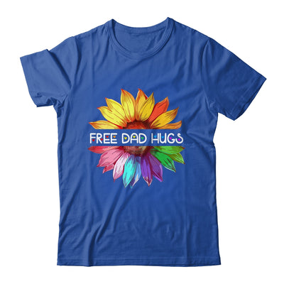 Free Dad Hugs LGBTQ LGBT Pride Daisy Rainbow Flower Shirt & Tank Top | teecentury