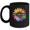 Free Dad Hugs LGBTQ LGBT Pride Daisy Rainbow Flower Mug | teecentury