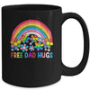 Free Dad Hugs LGBT Gay Lesbian Transgender Pride Rainbow Mug | teecentury