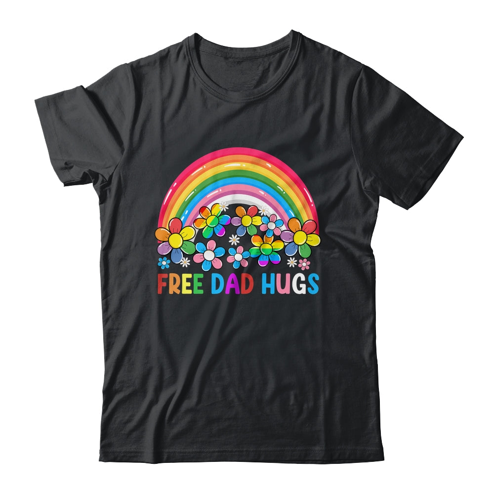 Free Dad Hugs LGBT Gay Lesbian Transgender Pride Rainbow Shirt & Hoodie | teecentury
