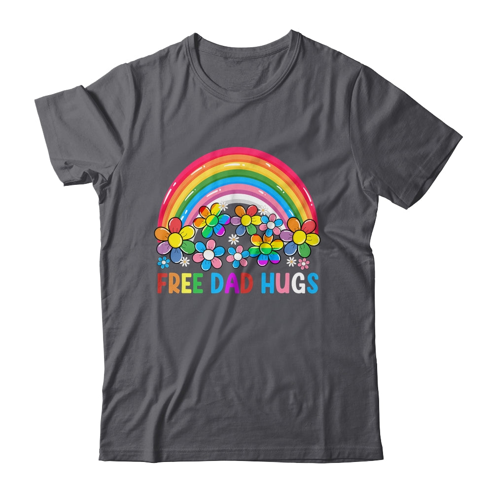 Free Dad Hugs LGBT Gay Lesbian Transgender Pride Rainbow Shirt & Hoodie | teecentury