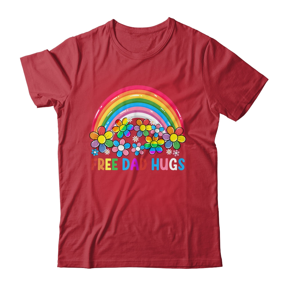 Free Dad Hugs LGBT Gay Lesbian Transgender Pride Rainbow Shirt & Hoodie | teecentury