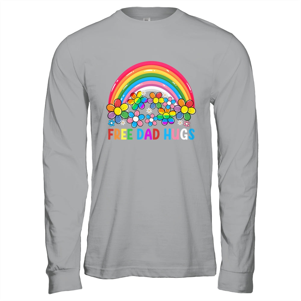 Free Dad Hugs LGBT Gay Lesbian Transgender Pride Rainbow Shirt & Hoodie | teecentury
