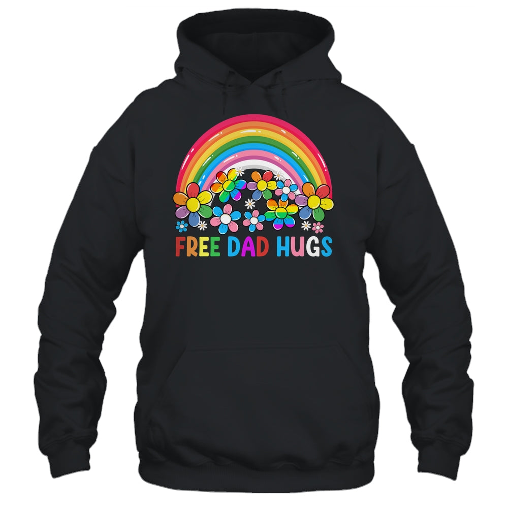 Free Dad Hugs LGBT Gay Lesbian Transgender Pride Rainbow Shirt & Hoodie | teecentury