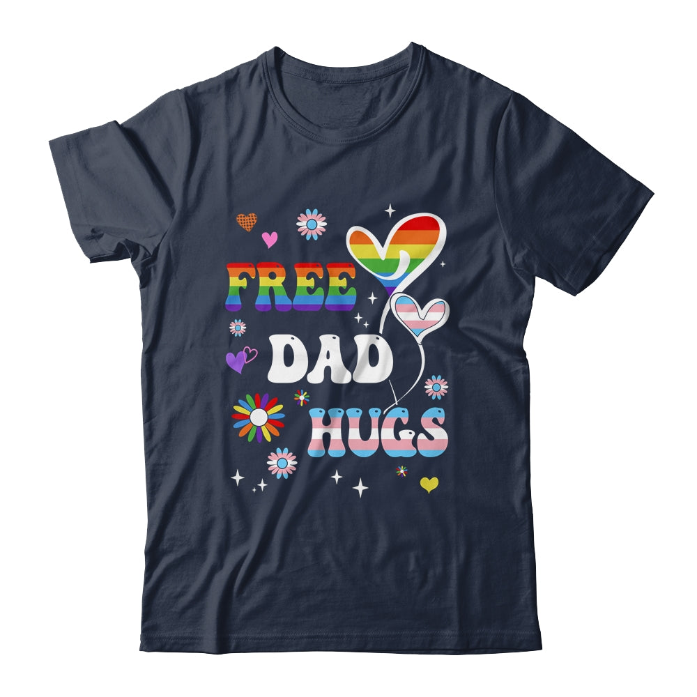 Free Dad Hugs LGBT Gay Pride Transgender Rainbow Flag Shirt & Hoodie | teecentury