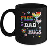Free Dad Hugs LGBT Gay Pride Transgender Rainbow Flag Mug | teecentury