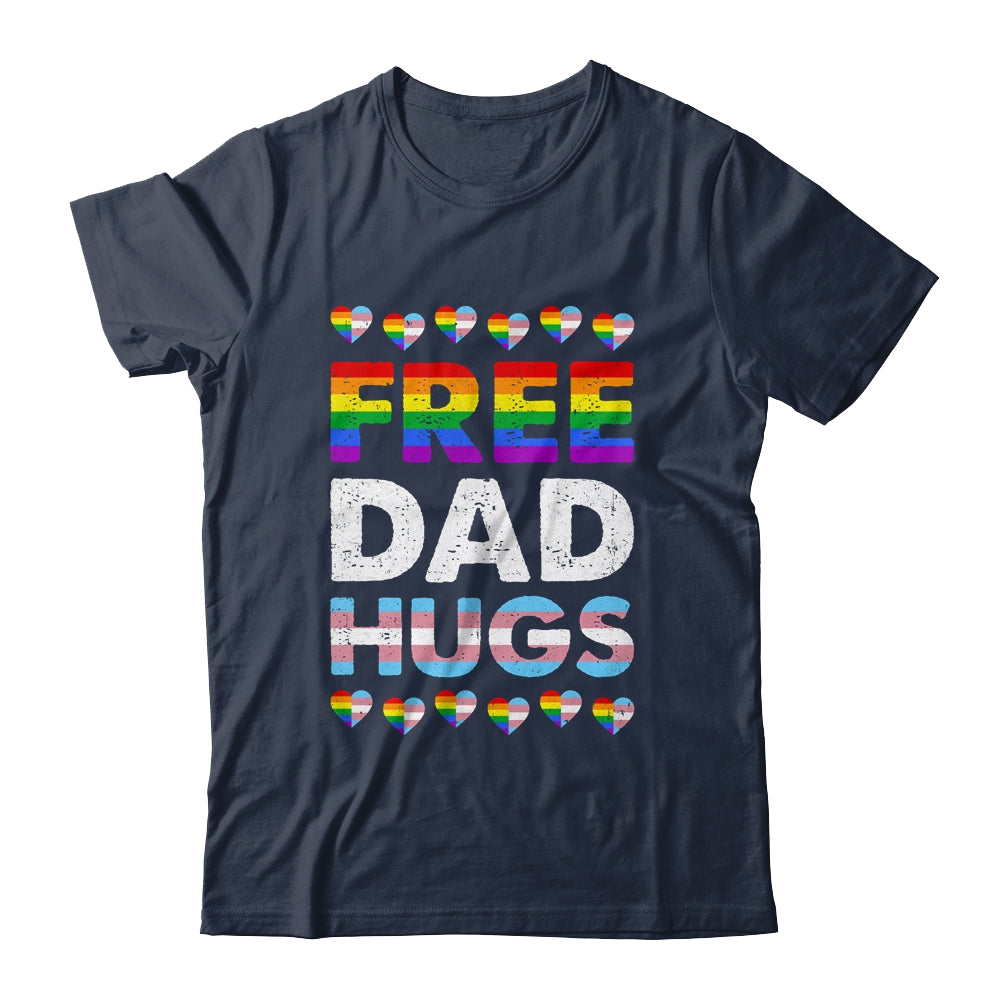 Free Dad Hugs Rainbow LGBTQ Gay Pride Month Proud Ally Shirt & Hoodie | teecentury