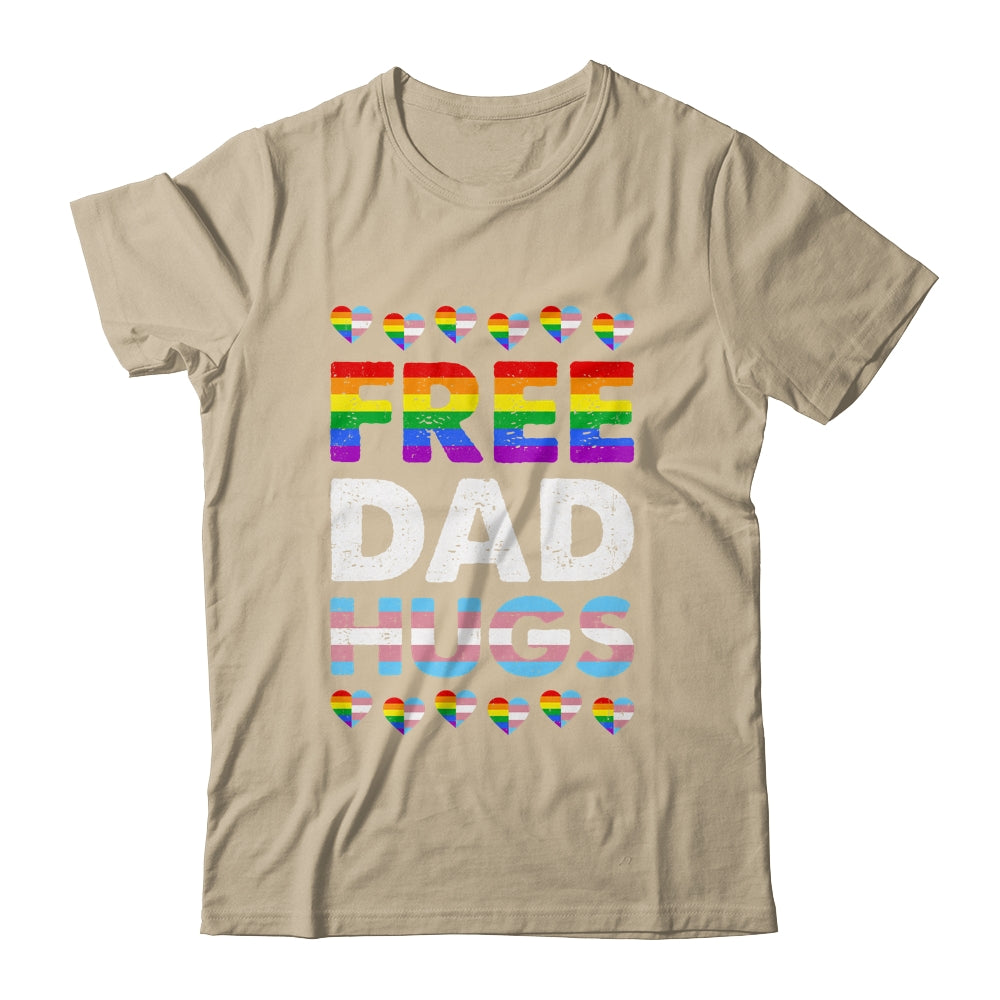 Free Dad Hugs Rainbow LGBTQ Gay Pride Month Proud Ally Shirt & Hoodie | teecentury