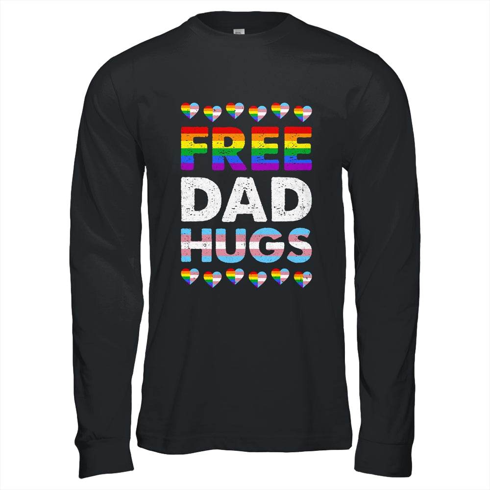 Free Dad Hugs Rainbow LGBTQ Gay Pride Month Proud Ally Shirt & Hoodie | teecentury